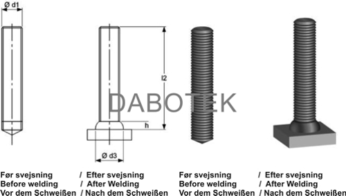 FD Threaded stud M5x55 mm Matr. A4-70 efter EN ISO 13918