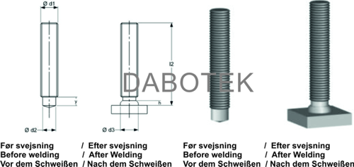MD Threated Stud M6x55 mm Matr. A2-50 acc. EN ISO 13918 (MPF)