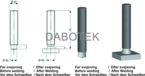 RD Threaded Stud M6x16 Matr. 4.8 EN ISO 13918 (MR)