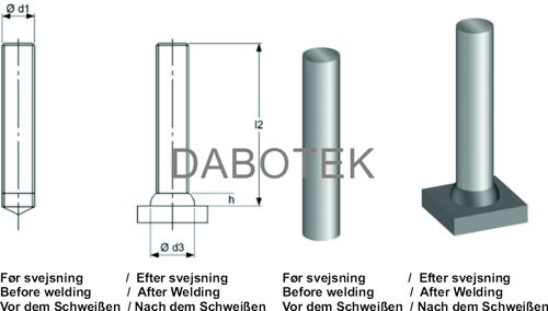 UD Stift Ø12X500 mm stål 4.8 efter EN ISO 13918